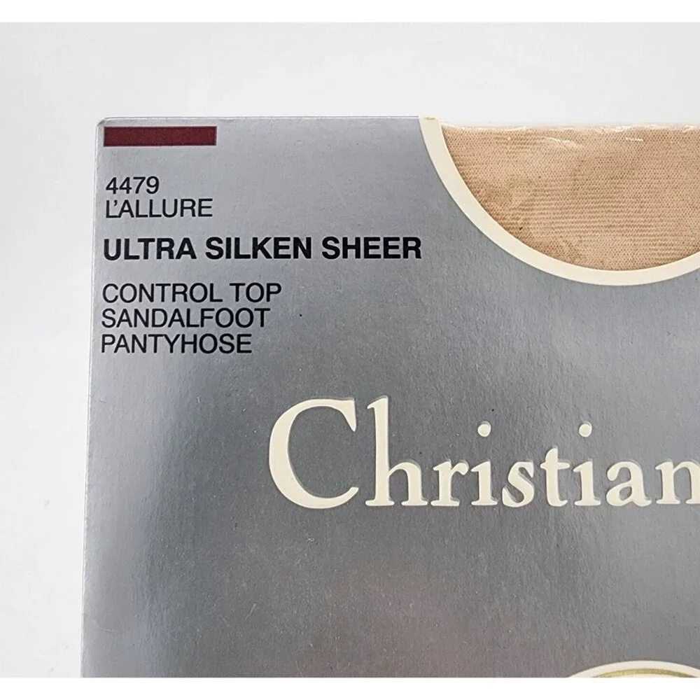 Christian Dior L'allure Ultra Silken Sheer Control Top Pantyhose Rose Petal Sz 1